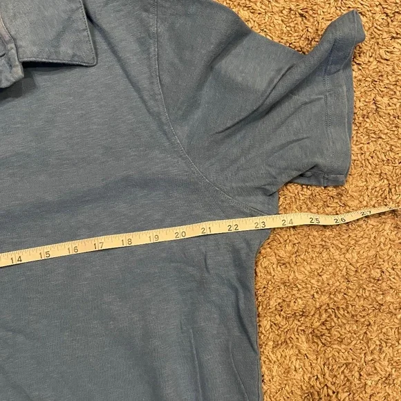 American Giant Slub Polo, Size Large, Color Light Blue - Picture 3 of 5